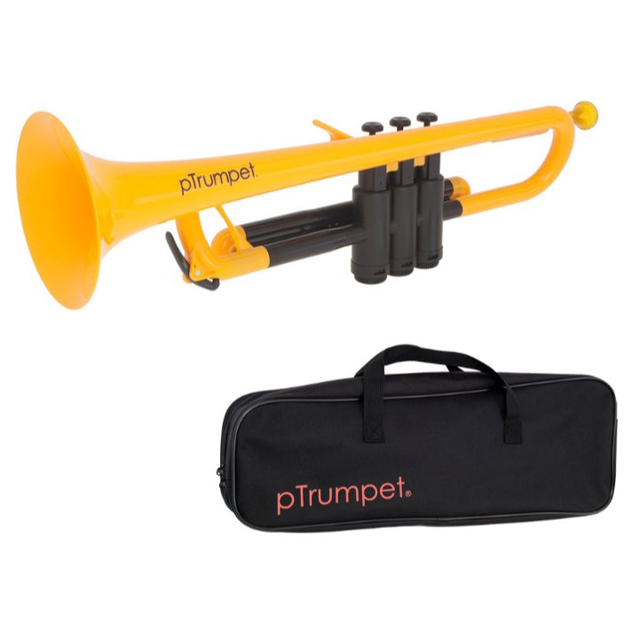 pInstruments pTrumpet B♭調 PTRUMPET1Y イエロー マウスピース キャリーバッグ付属 トランペット