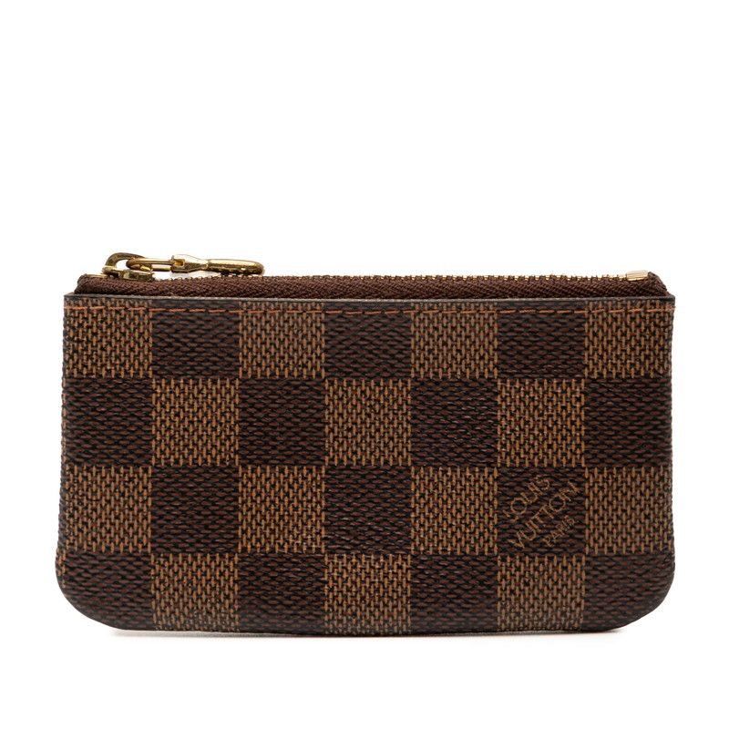 ルイ ヴィトン ダミエ ポシェット クレ コインケース キーケース N62658 ブラウン PVC レザー レディース LOUIS VUITTON 244-38425