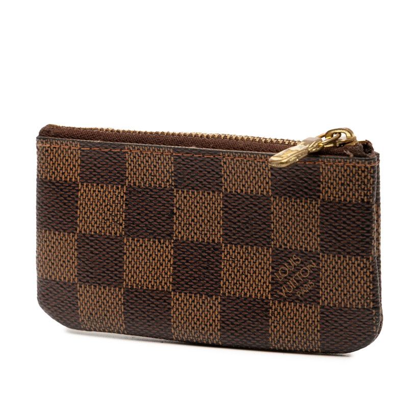 ルイ ヴィトン ダミエ ポシェット クレ コインケース キーケース N62658 ブラウン PVC レザー レディース LOUIS VUITTON 244-38425