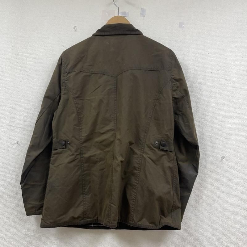 バブアー UTILITY JACKET オイルド ジャケット フルジップアップ ブルゾン ロゴ 刺繍 サイズUK14 レディース - ISItems 古着 50146090