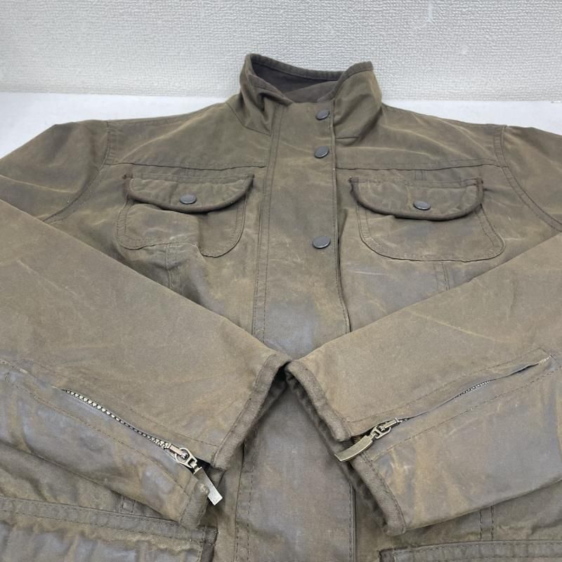 バブアー UTILITY JACKET オイルド ジャケット フルジップアップ ブルゾン ロゴ 刺繍 サイズUK14 レディース - ISItems 古着 50146090 GULLKHAN_COM
