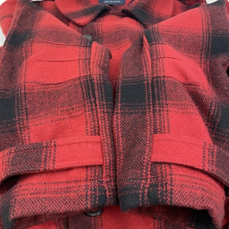 トミーヒルフィガー ピーコート Pコート ジャケット ダブル チェック柄