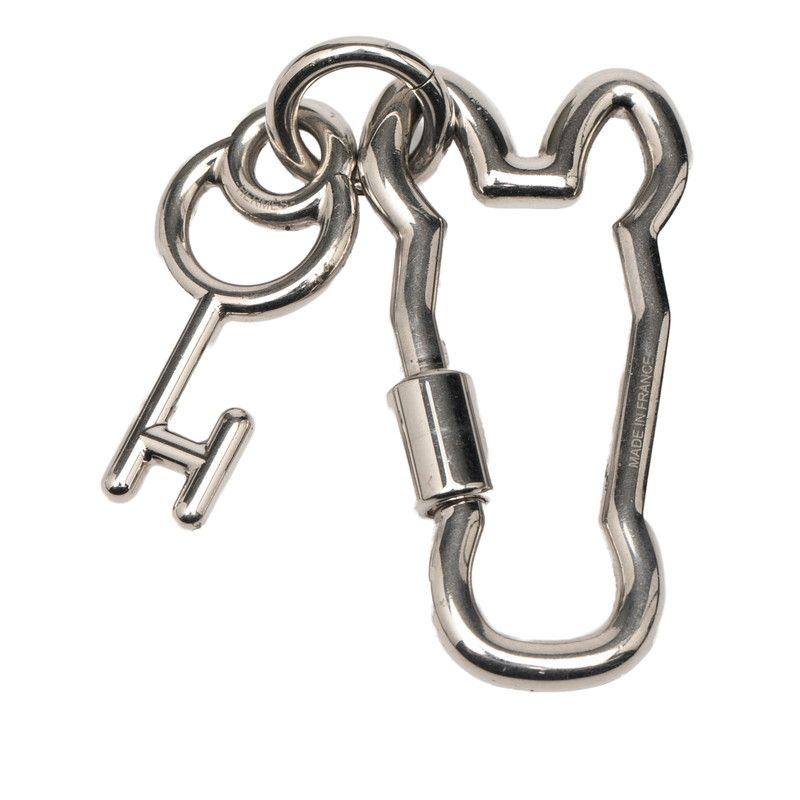 エルメス クレ シュヴァル ムスクトン スナップフック キーホルダー キーリング シルバー メタル レディース HERMES 234-39573