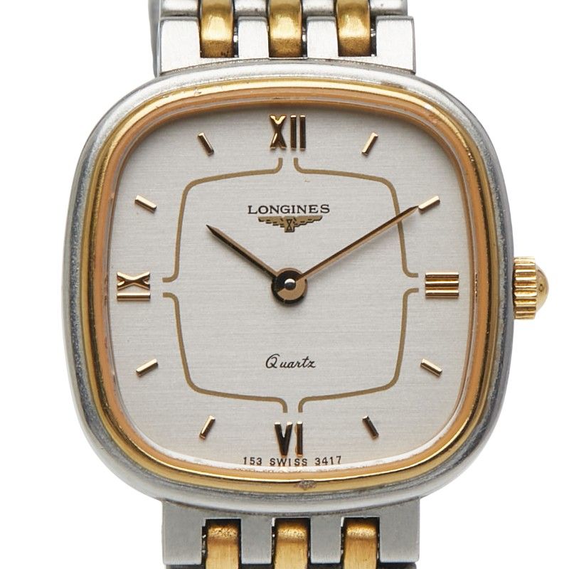 ロンジン シルバー ゴールド ステンレススチール メッキ レディース LONGINES 1-0239874