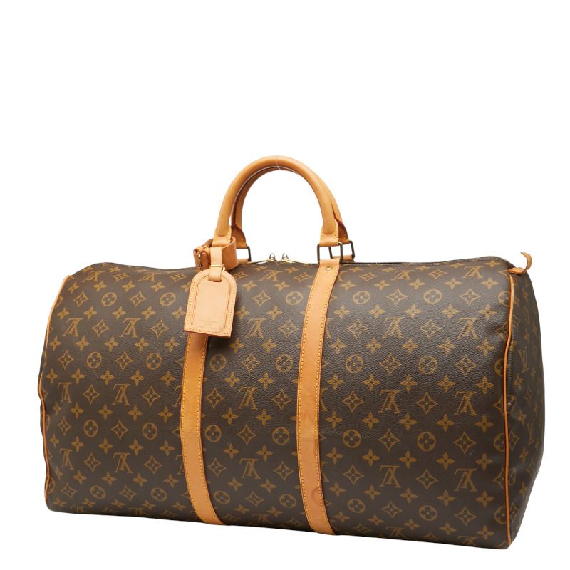 ルイ ヴィトン モノグラム キーポル55 ボストンバッグ トラベルバッグ M41424 ブラウン PVC レザー レディース LOUIS VUITTON 1-0240161