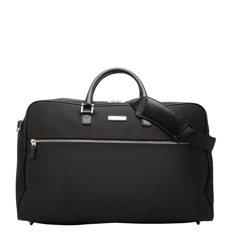 バーバリー ノバチェック ボストンバッグ ショルダーバッグ 2WAY ブラック ナイロン レザー レディース BURBERRY 1-0240174