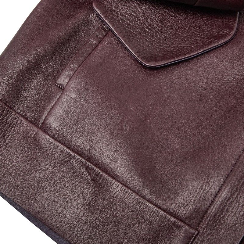 トッズ レザージャケット サイズ 40 ワインレッド パープル レザー レディース TOD’S 1-0240227 GULLKHAN_COM