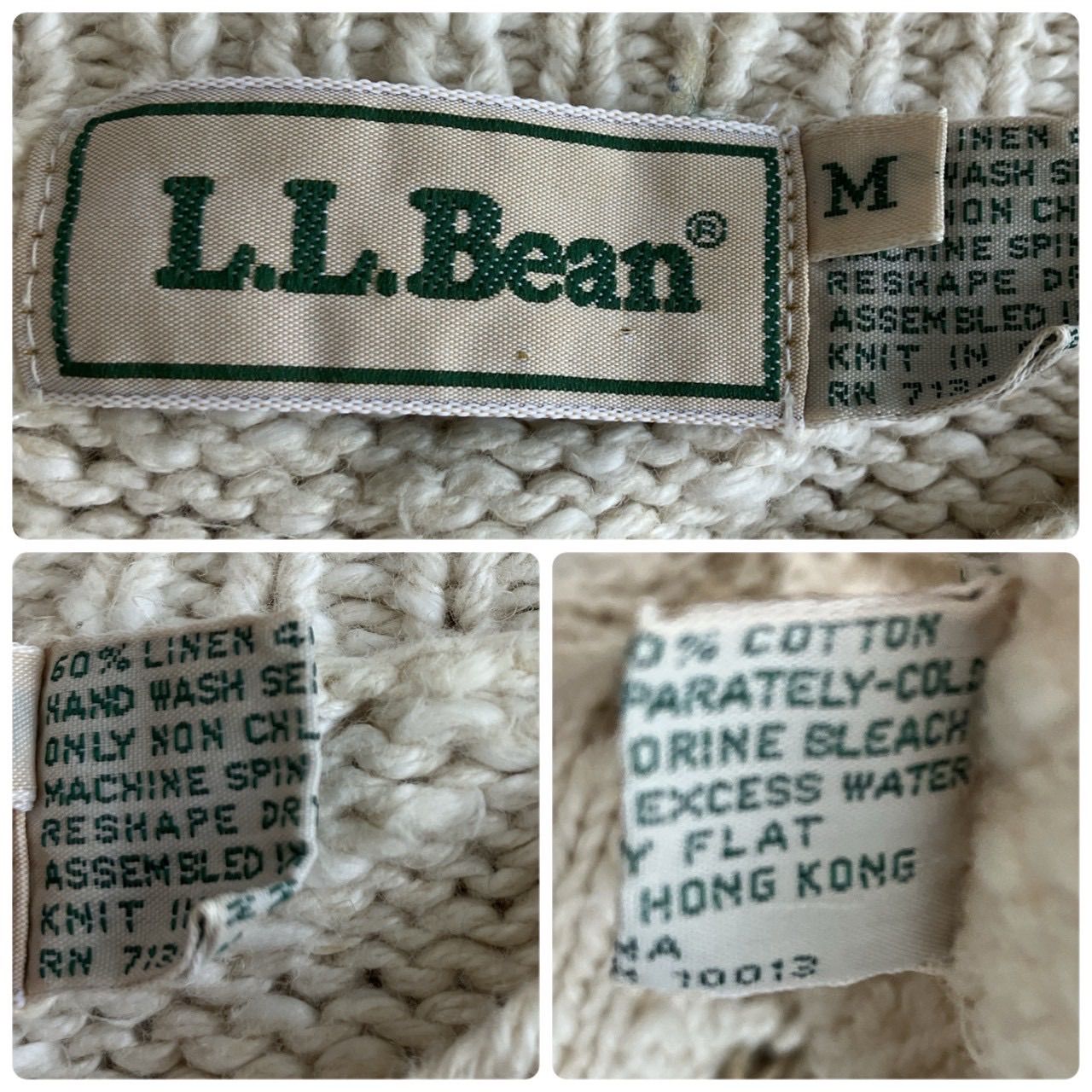 希少！L.L.Bean エルエルビーン 花柄 ニット セーター サイズM
