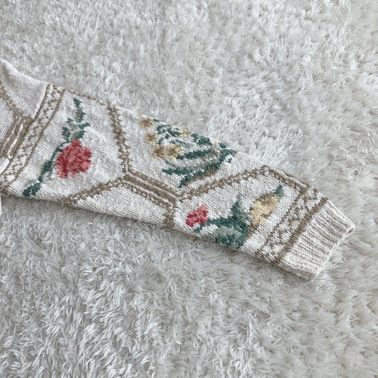 希少！L.L.Bean エルエルビーン 花柄 ニット セーター サイズM