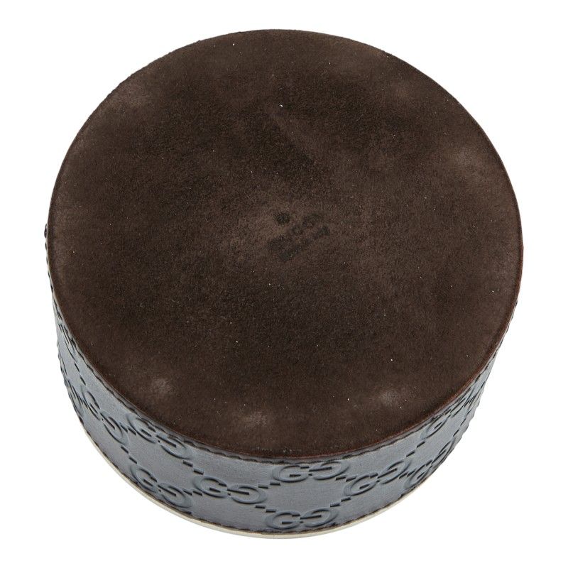 グッチ グッチシマ 灰皿 アッシュトレー ブラウン ゴールド レザー メッキ メンズ GUCCI 1-0240247