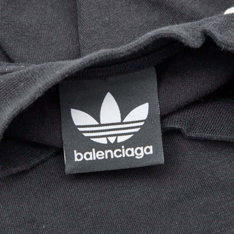  バレンシアガ × adidas ロンT カットソー サイズ XS 723792 ブラック ホワイト コットン ポリウレタン レディース 205-40785 アンサンブル トップス