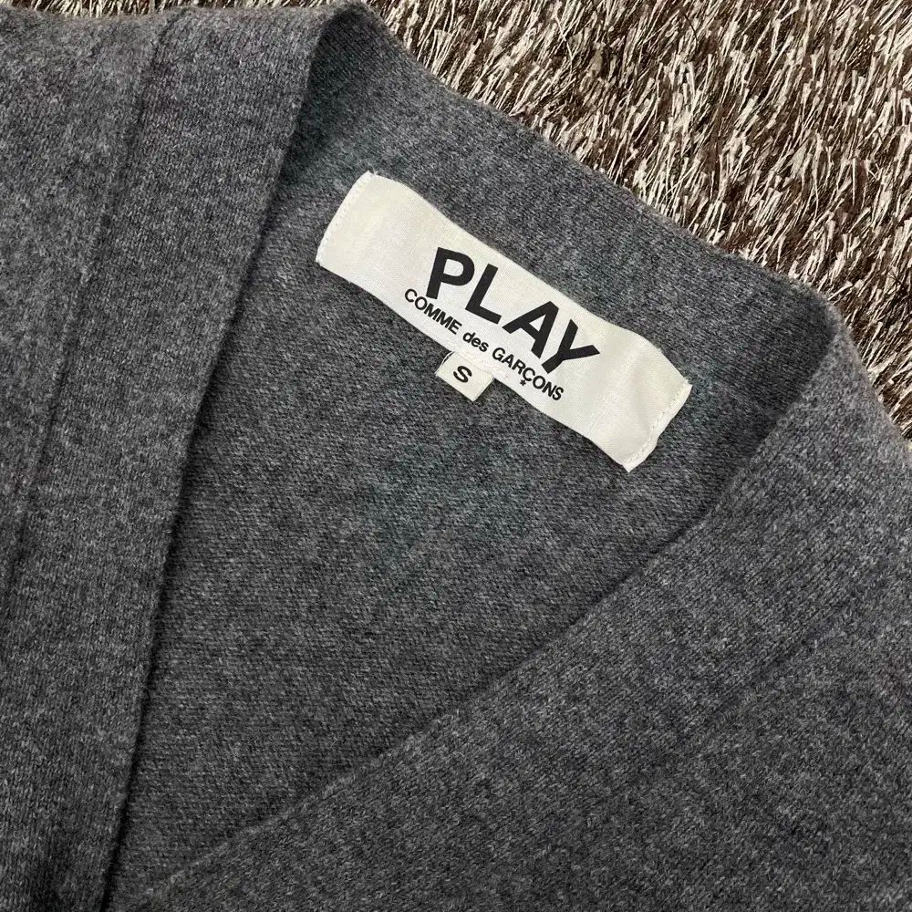 コム デ ギャルソン グレー GOLD ハート ニット カーディガン S