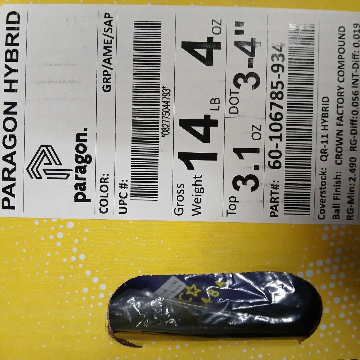  14パウンド トラック パラゴン ハイブリッド ボーリング 球 ボウリング スポーツ