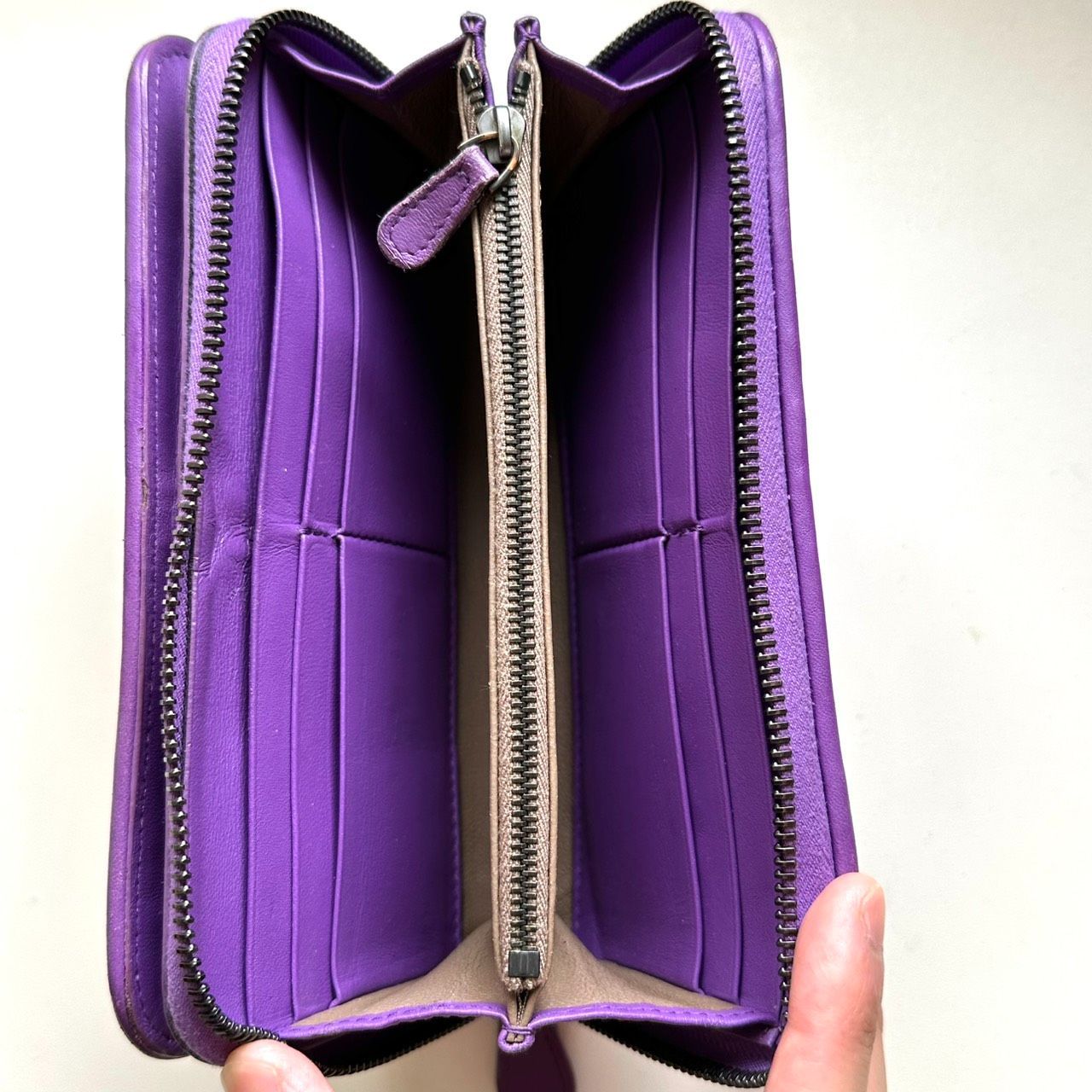 ボッテガヴェネタ BOTTEGA VENETA 長財布 イントレチャート パープル