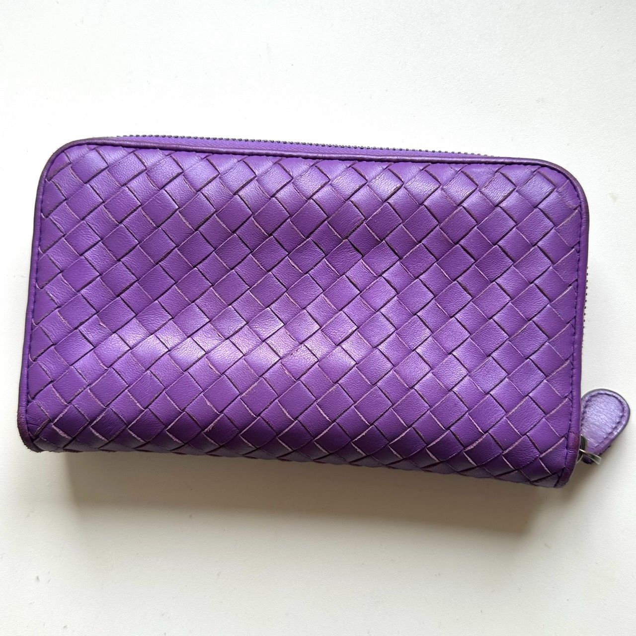 ボッテガヴェネタ BOTTEGA VENETA 長財布 イントレチャート パープル