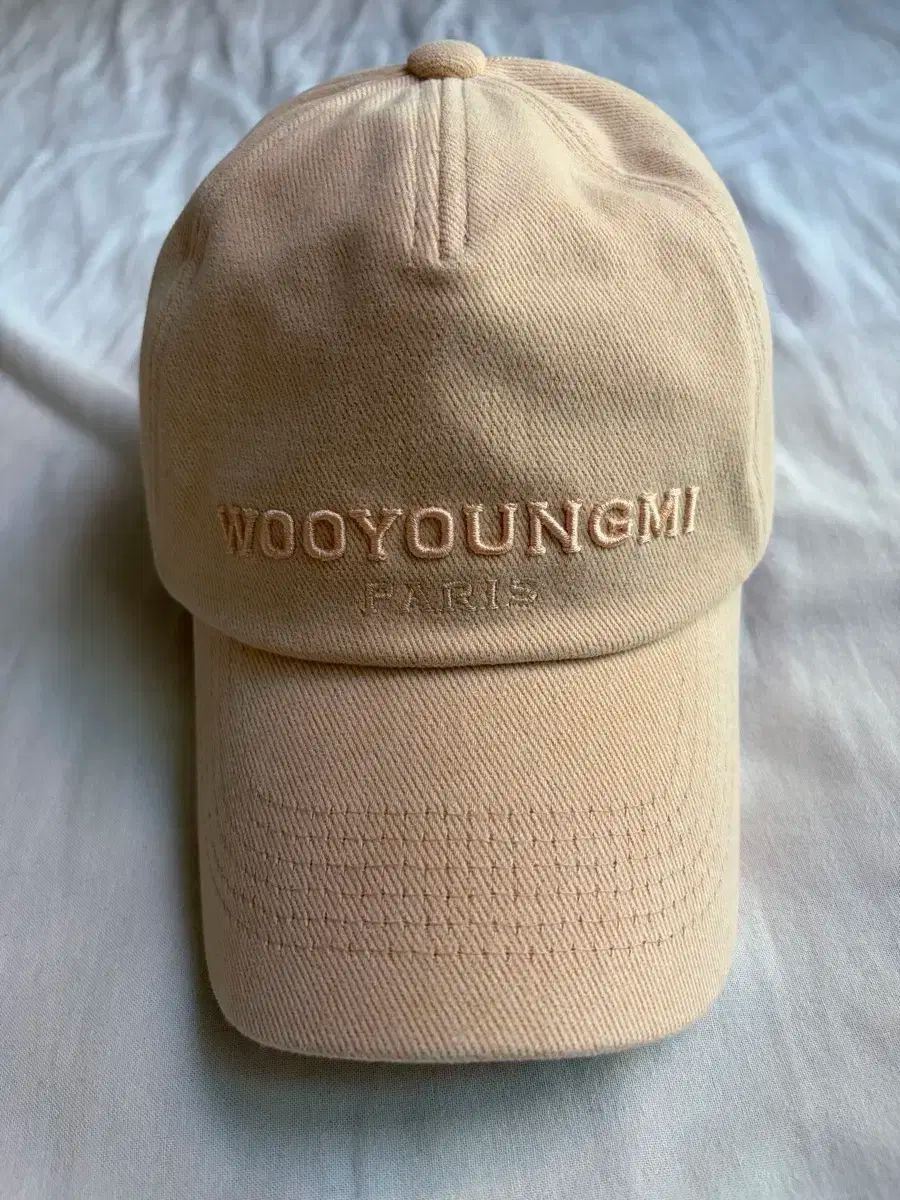 ウーヨンミ 刺繍 ベースボールキャップ サーモン 23 FW 帽子 WOOYOUNGMI Embro