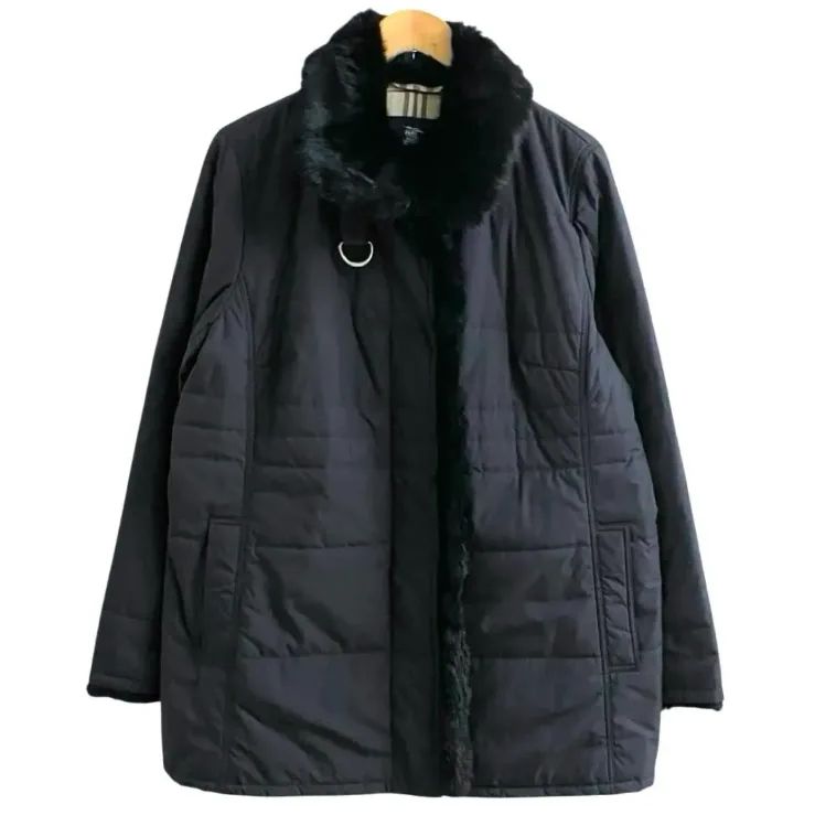 BURBERRY LONDON バーバリー ロンドン ラビットファー 付き 中綿 コート レディース 15