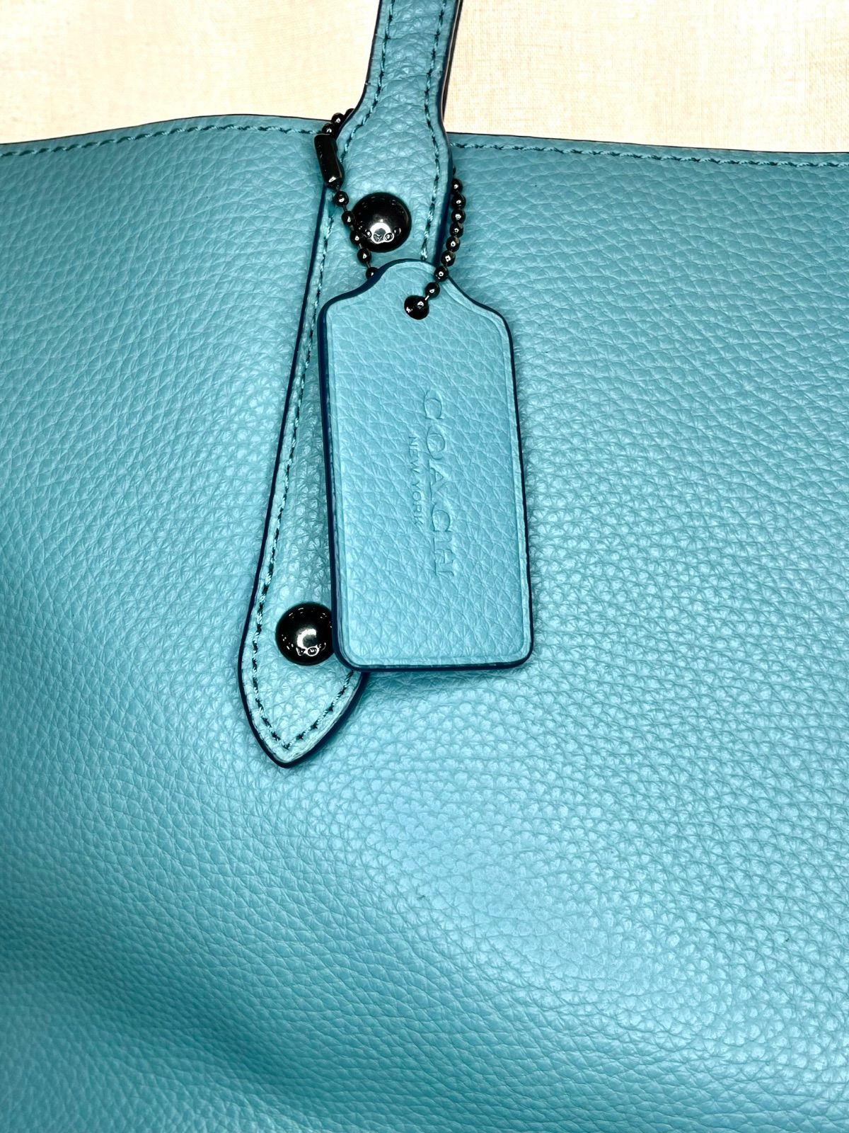 COACH トートバッグ 水色 ブルー マーケット 58849 コーチ - メルカリ