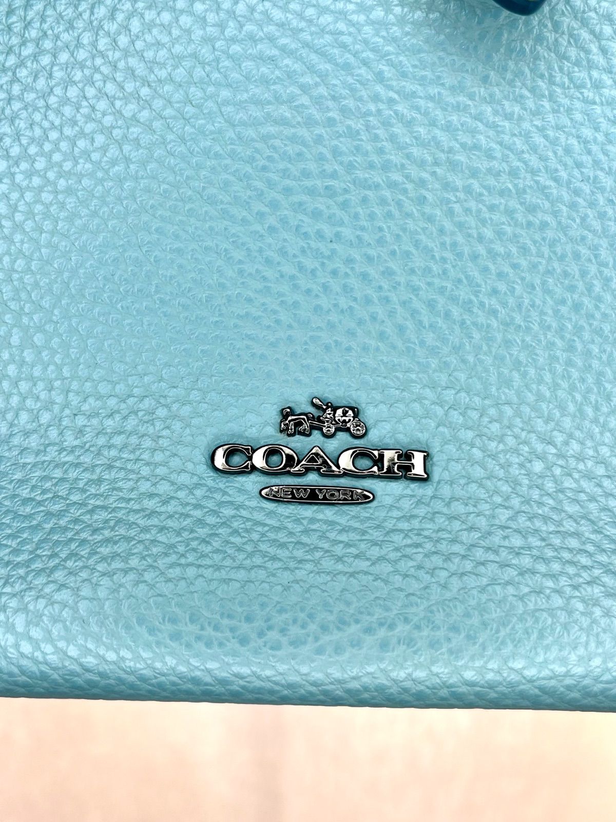 COACH トートバッグ 水色 ブルー マーケット 58849 コーチ - メルカリ