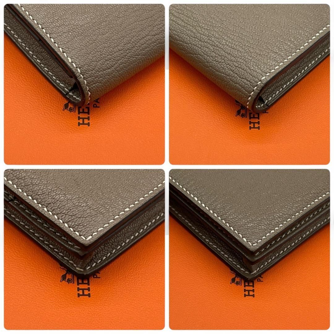 新品同様】エルメス HERMES シェーブル エトゥープ ベアン スフレ 二