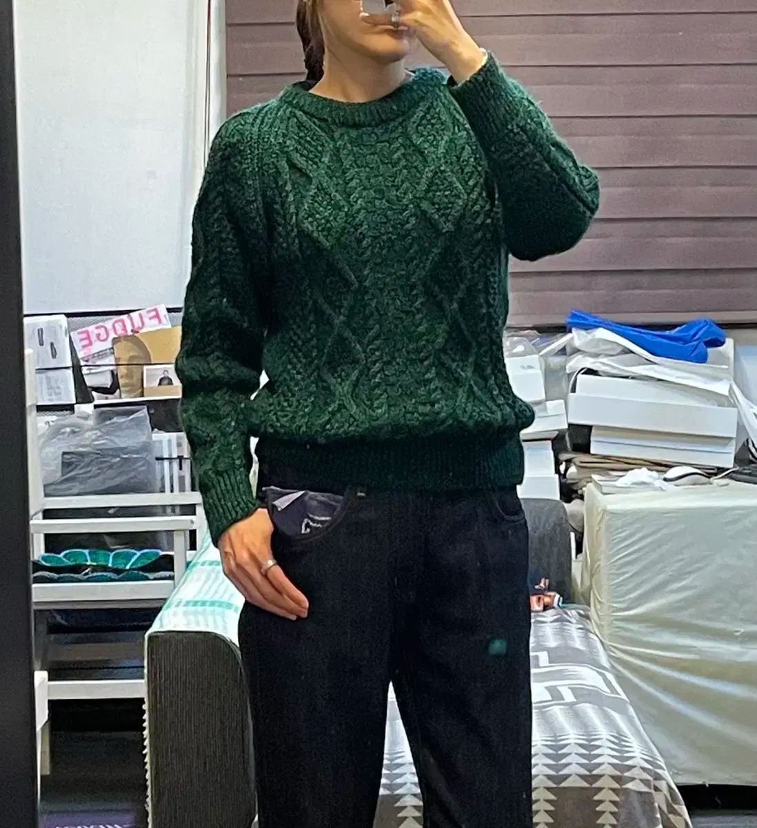 ケーブル ニット