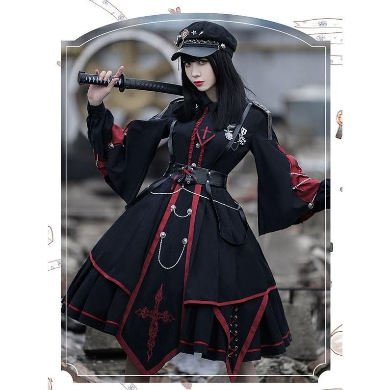 Lolita系 ロリータ 軍服 ワンピース ゴスロリ セーラー服 ロリ 制服 学生服 萌え萌え 少女ウェア レディース 二次元ドレス 学園祭 文化祭