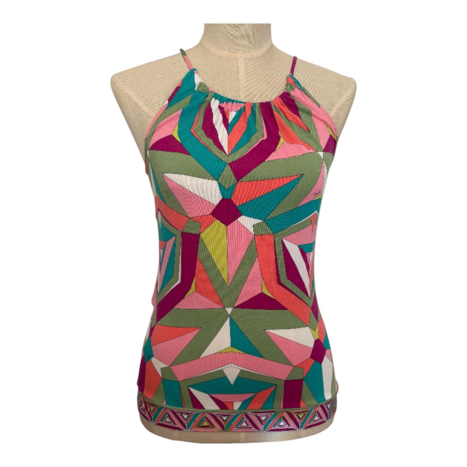 エミリオプッチ トップス ノースリーブ ホルターネック ジオメトリック