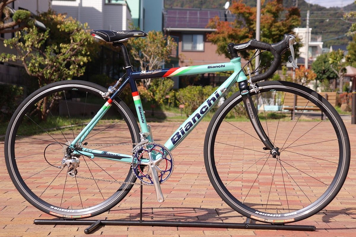 ビアンキ BIANCHI SL LITE ALLOY 2000年頃 シマノ アルテグラ 6500 MIX 9S アルミ ロードバイク 芦屋店