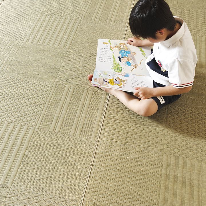 花ござ カーペット 市松紋 191×286cm 本間3畳 MARWIL-DEMENAGEMENTS_CH