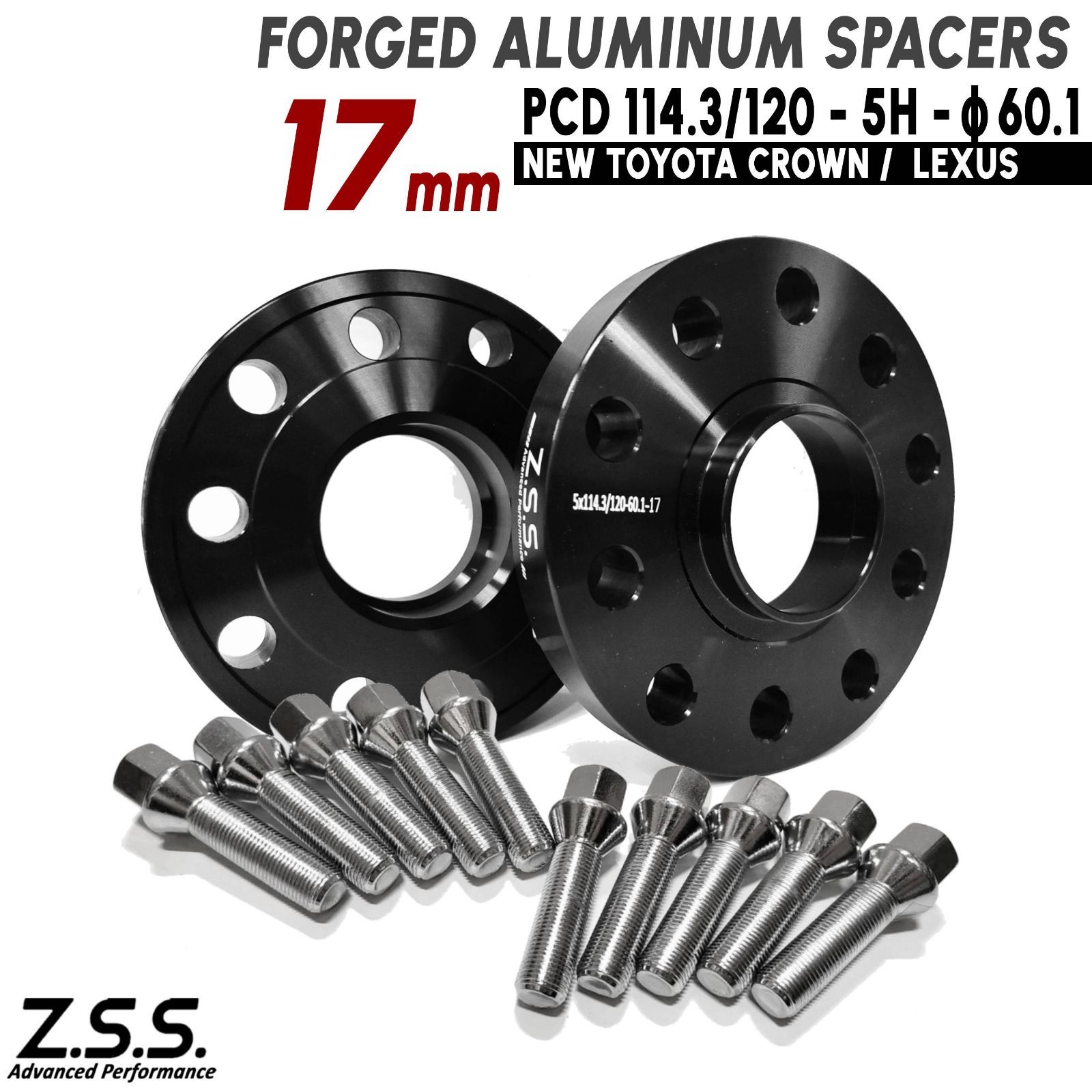 Z S AP レクサス NX II 20 250 5 BA AAZA 25 厚み 17 mm PCD 114 3 5穴 60 1φ スペーサー 社外ホイール用 ボルト付き