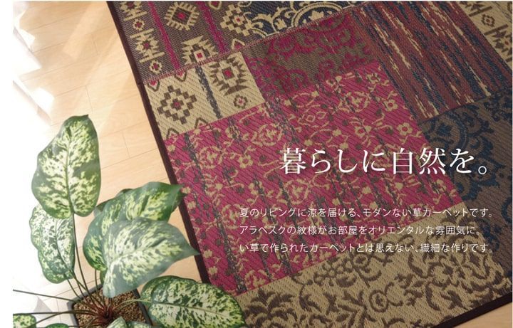 い草ラグ カーペット オーディーン 191×191cm MARWIL-DEMENAGEMENTS_CH