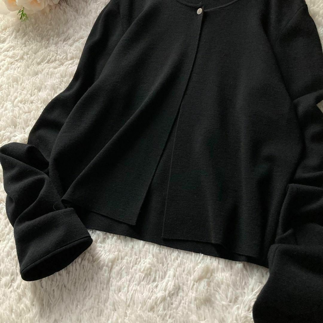 フォクシーブティック ニットボレロ カーディガン ウール 羽織り 黒 40