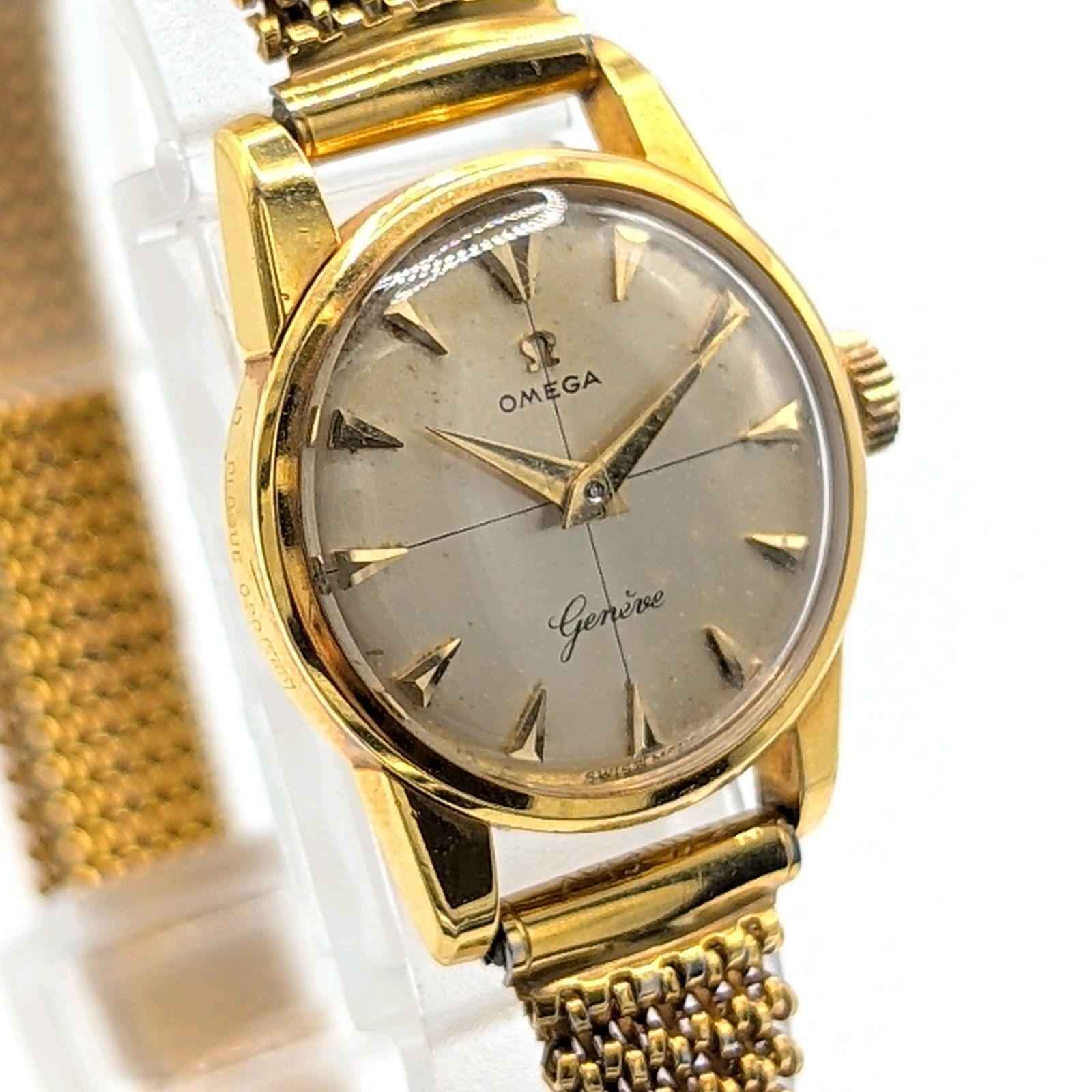 OEMGA Geneve Watch hand-wound Ladies Round G date Y2K 00S Vintage Working オメガ ジュネーブ 時計 手巻き レディース ラウンド ゴールド ヴィンテージ アンティーク 稼働品