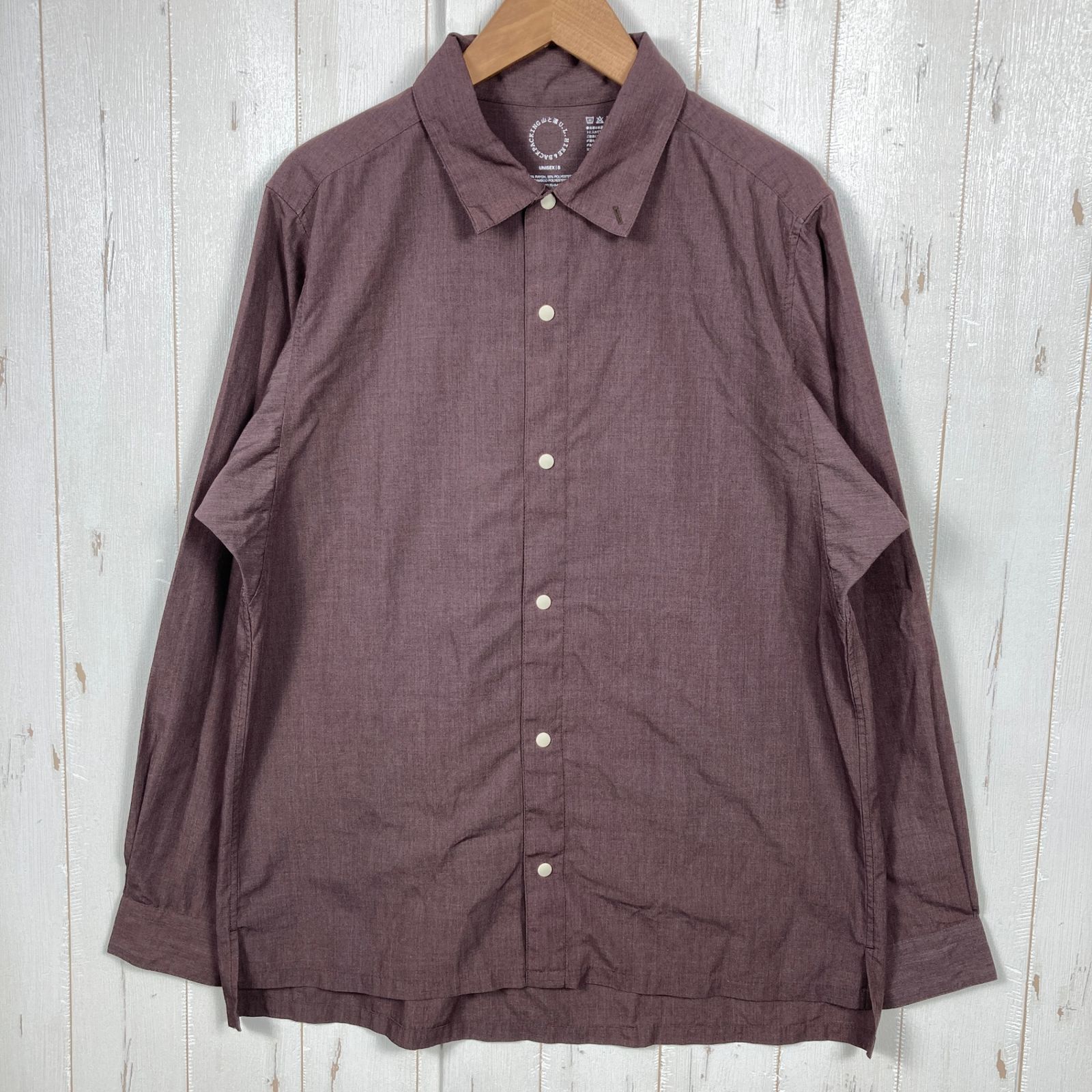 Unisex S ブラウン系 Yamatomichi 山と道 バンブー シャツ Bamboo Shirt レーヨン ウェア トップス インナー シャツ ロングスリーブシャツ z00054058 ロングスリーブシャツ インナー