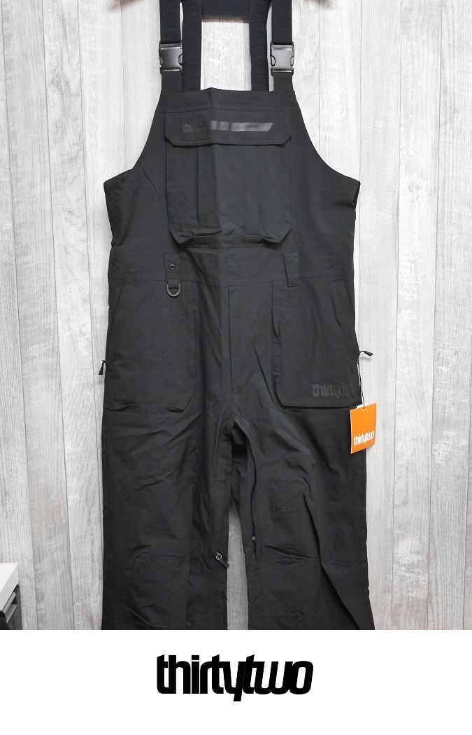 26 ThirtyTwo BASEMENT BIB PANT - XLサイズ - BLACK スノーボード ウェア ビブパンツ