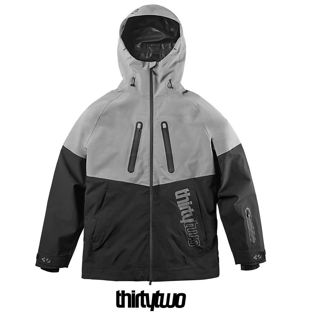 26 ThirtyTwo TM-3 RECYCLED JACKET - Lサイズ - BLACK GREY スノーボード ウェア 3レイヤー ジャケット