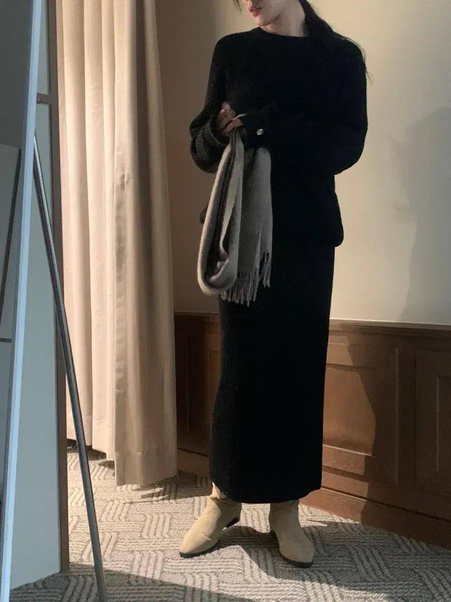 メリーオン メイ ゴージ ブラック ニット スカート セット