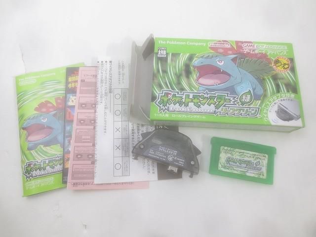  品 ゲーム ゲームボーイアドバンス ソフト ポケットモンスター リーフグリーン ワイヤレスアダプタ付き き ソフト(パッケージ版) Nintendo Switch