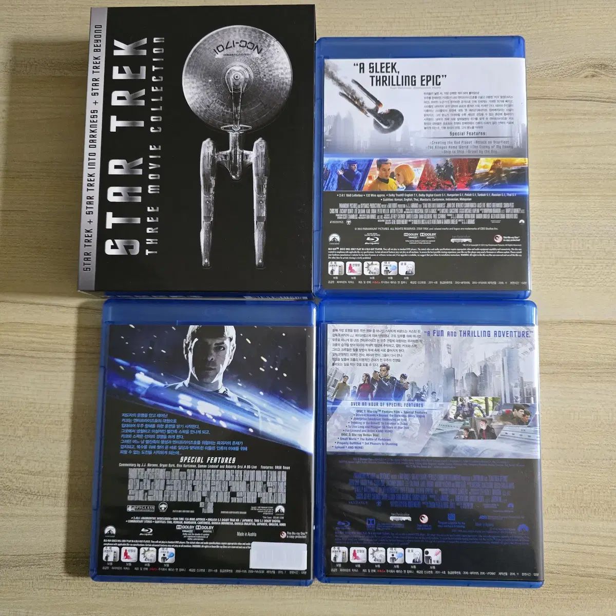 映画 STAR TREK ブルーレイ REBOOT trilogies BEGINNING DARKNESS BEYOND