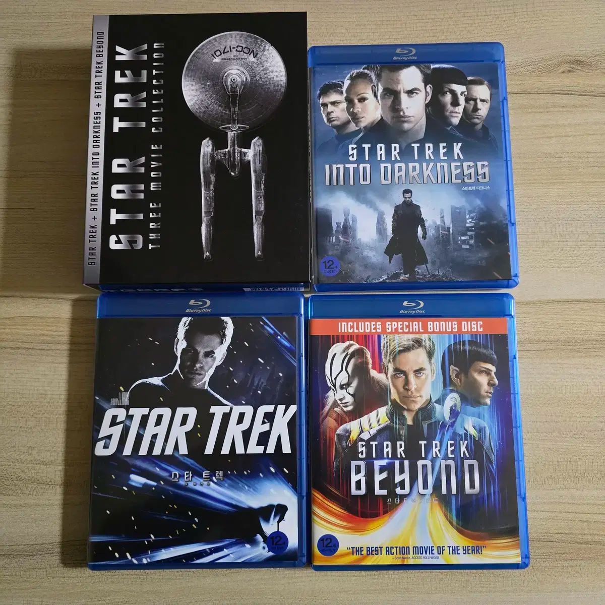 映画 STAR TREK ブルーレイ REBOOT trilogies BEGINNING DARKNESS BEYOND