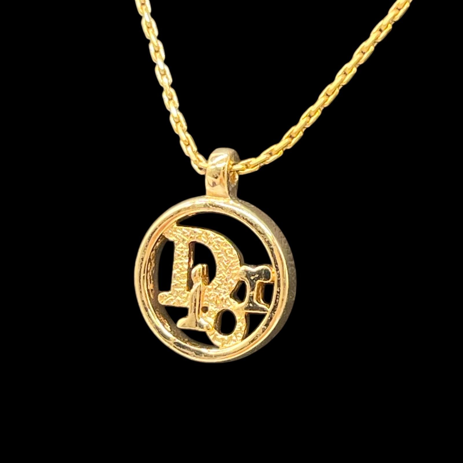 希少 Christian Dior エンブレム ネックレス Dior クリスチャン 