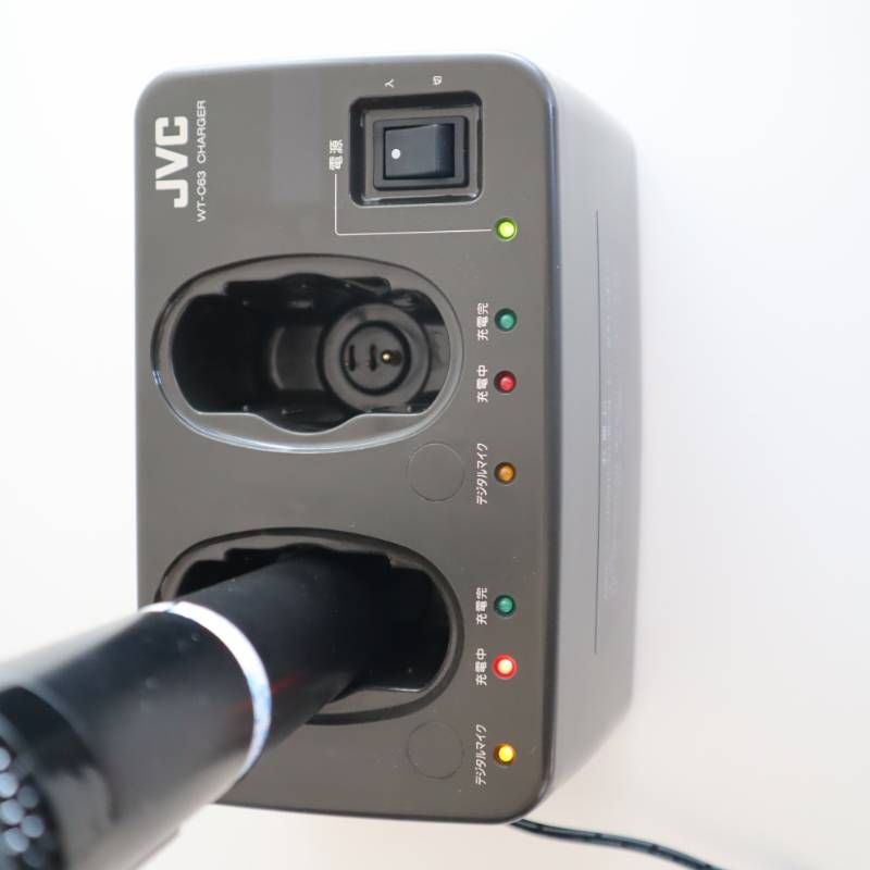 JVC ワイヤレスマイク 充電器 WT-C63 セット 充電ランプ点灯確認済み