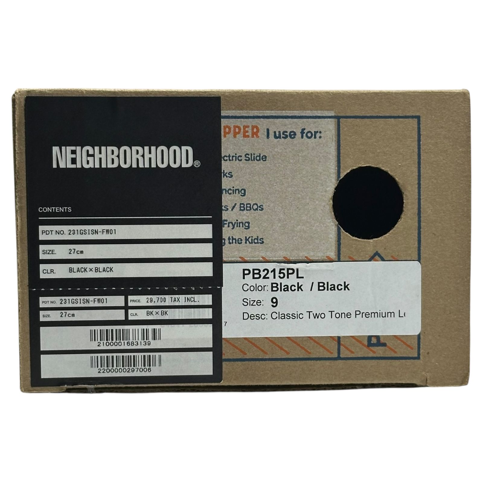  ×ISLAND SLIPPER ネイバーフッド×アイランドスリッパ 23 SS NH X ISLAND SLIPPER.LEATHER SANDAL レザー サンダル -FW 01 27 cm ブラック コラボ ビーチサンダル シャワーサンダル サンダル