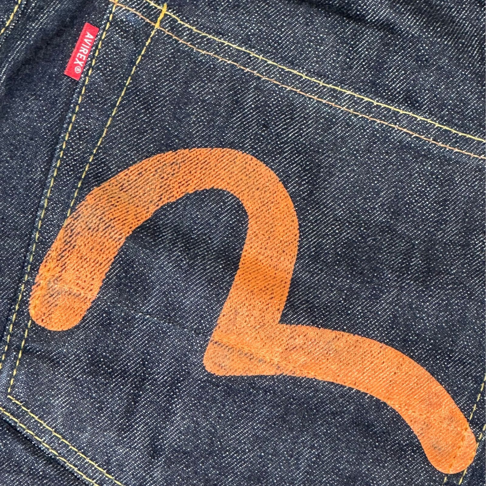コラボ⁄EVISU⁄ジーンズ⁄AVIREX⁄デニム⁄パンツ⁄ペイント⁄32⁄