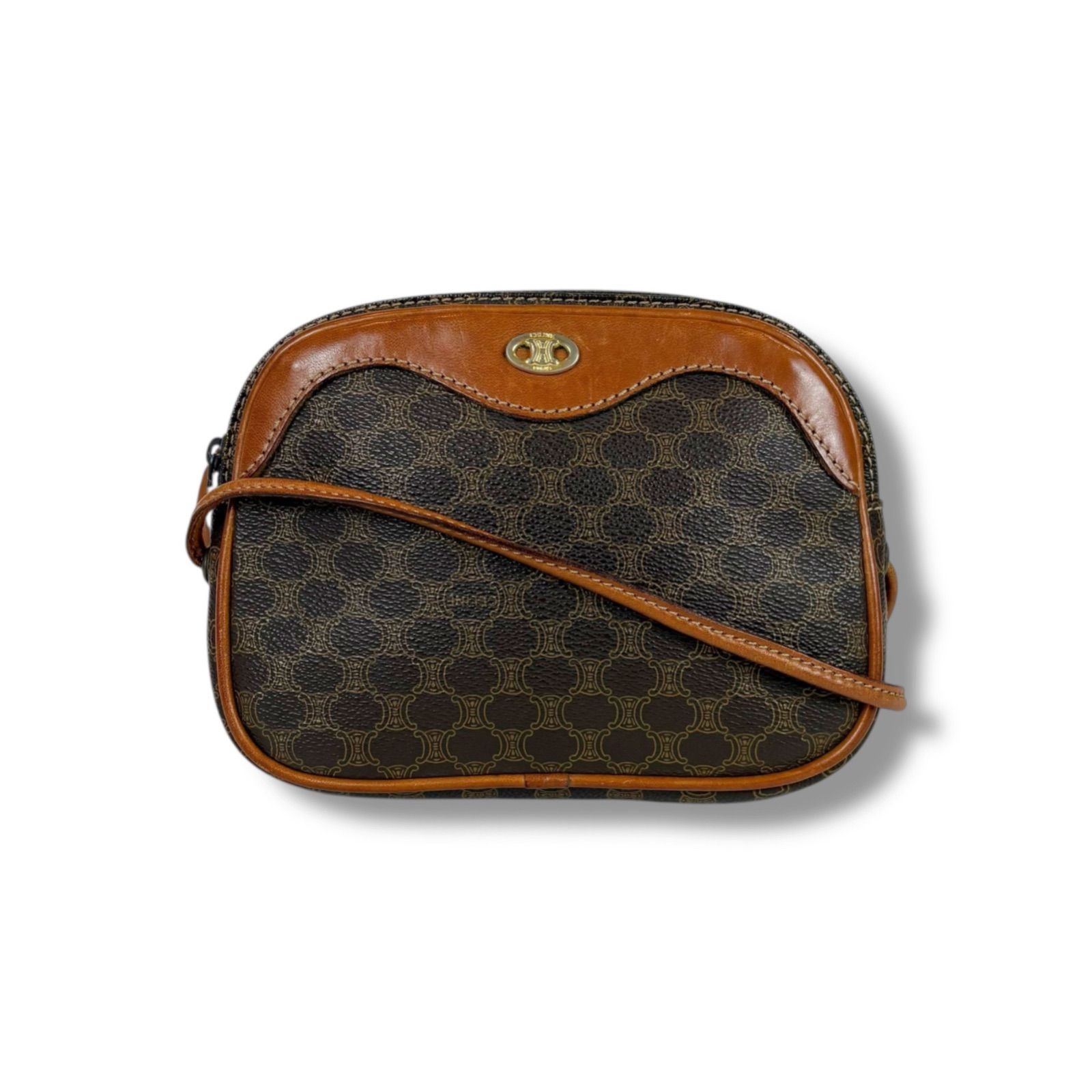 セリーヌ CELINE ミニショルダーバッグ ポシェット マカダム柄 PVC