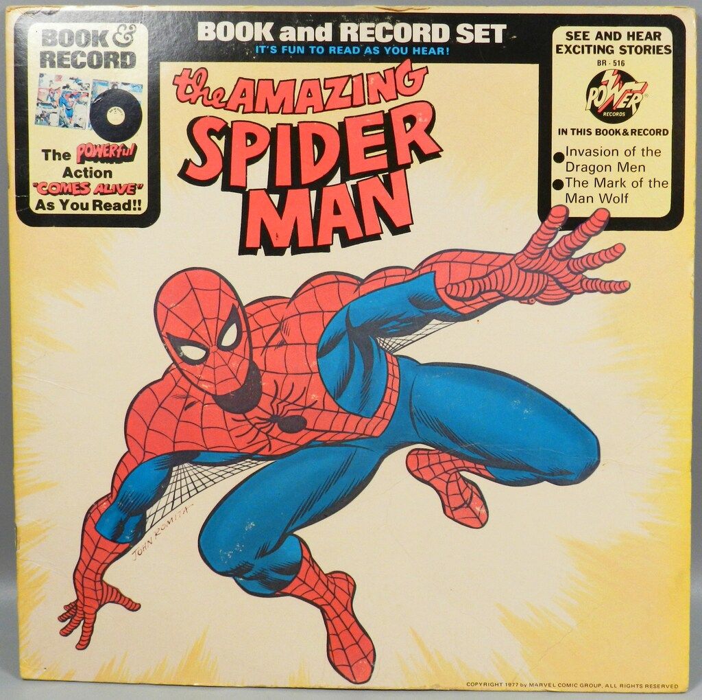 本物保証，正規品 PETER PAN INDUSTRIES BOOK and RECORD SET MARVEL COMIC Invasion of the Dragon Men アメコミ