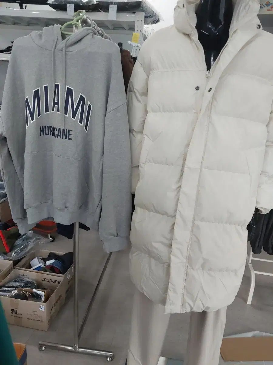 ロングダウンジャケット アイボリー 3XL KANDAIZUMI_COM