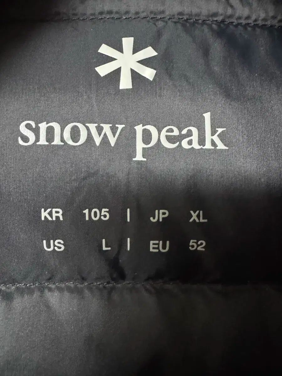 スノーピーク Snow Peak 軽量ダウン ブラック XL