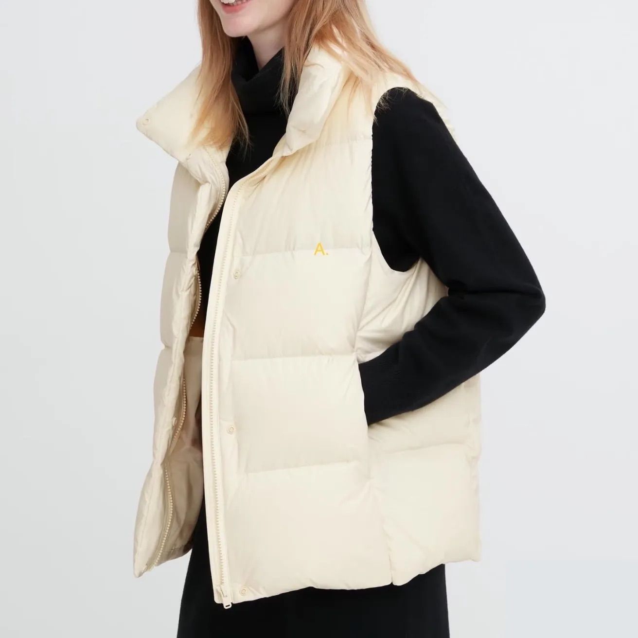 新品　ADAM ET ROPÉ 2WAY デタッチャブル中綿ベスト　ホワイト ADAM ET ROPÉ 2WAY デタッチャブル中綿ベスト