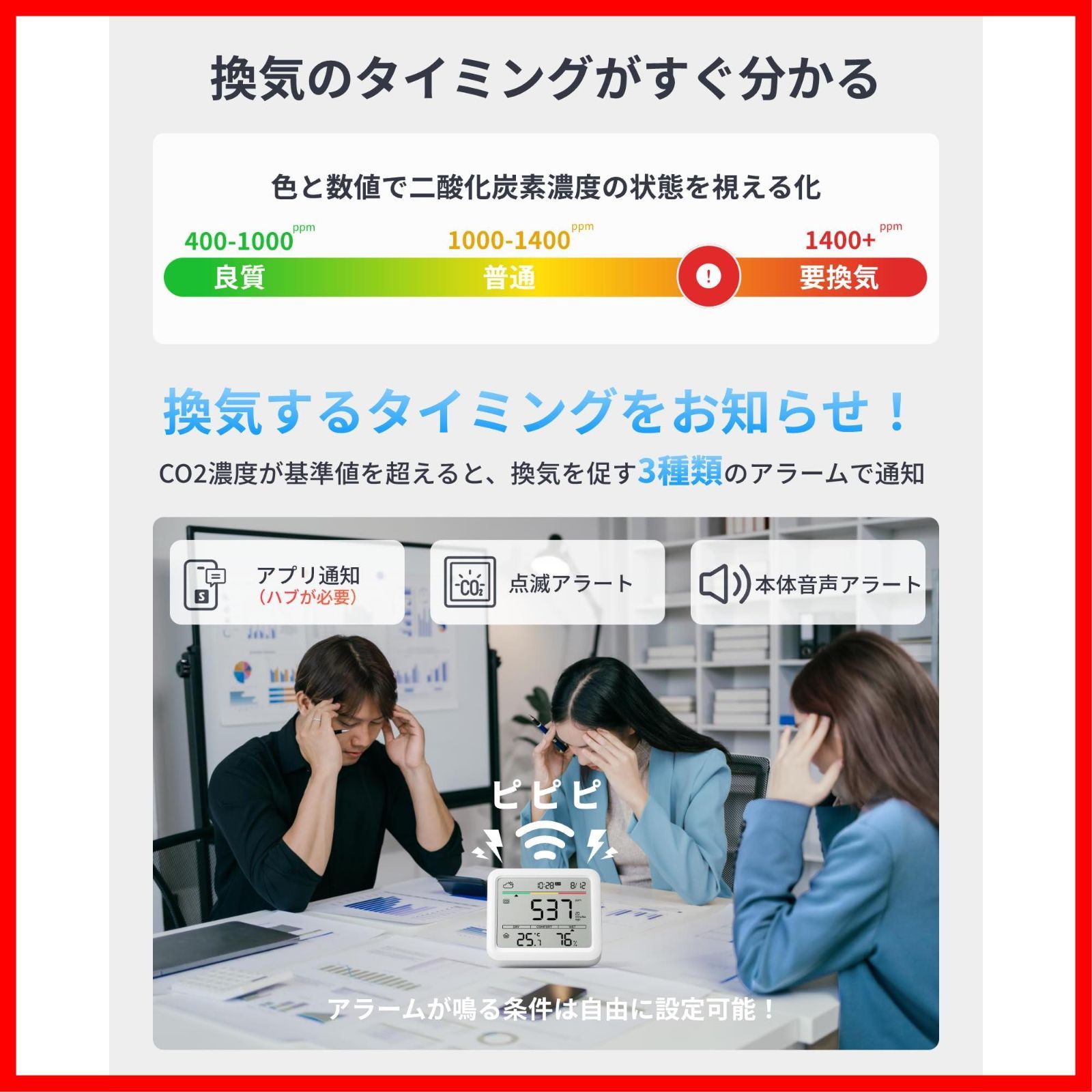 CO2測定器 快適指数